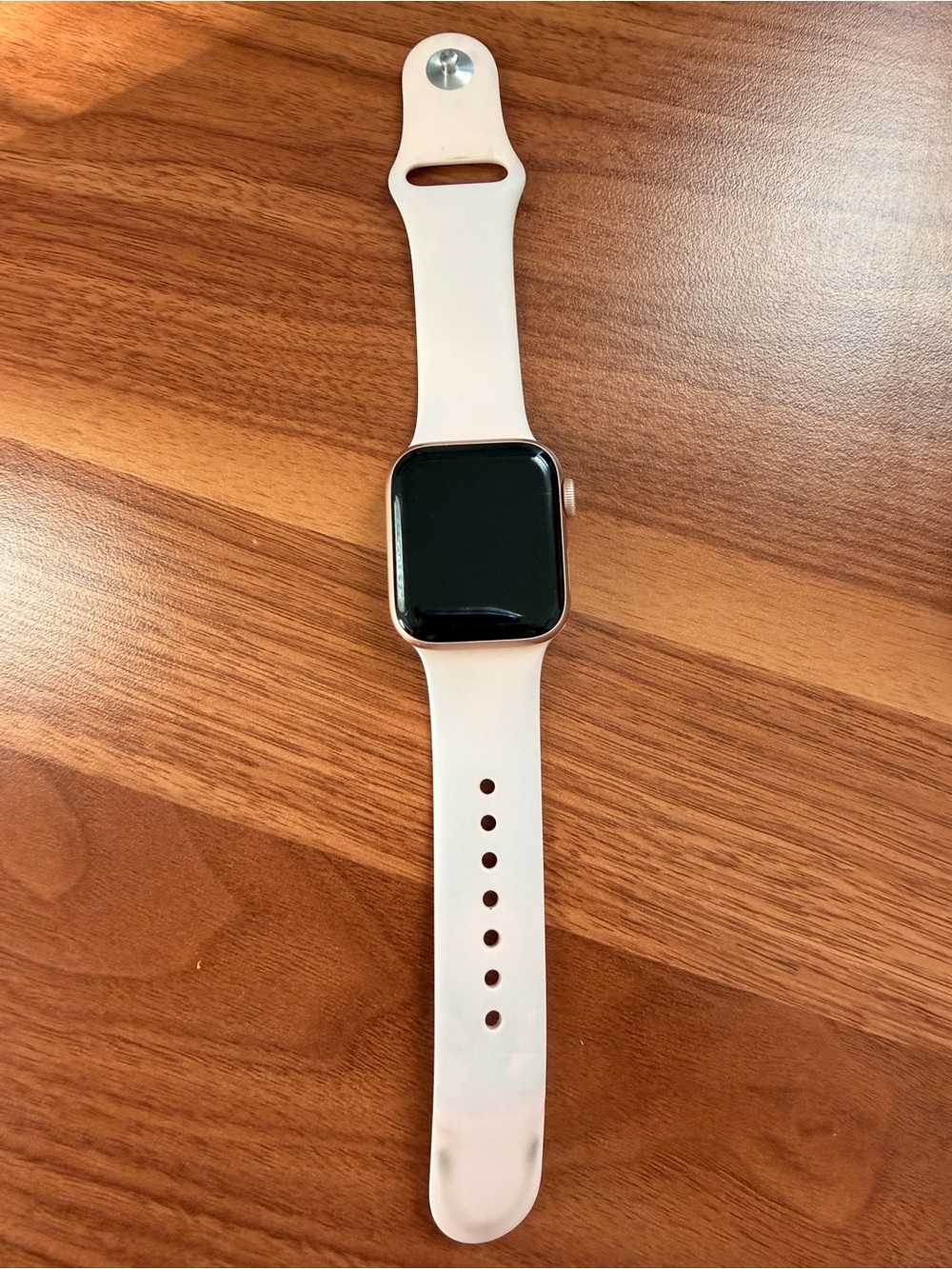 Apple Watch with Light Pink Sport Band